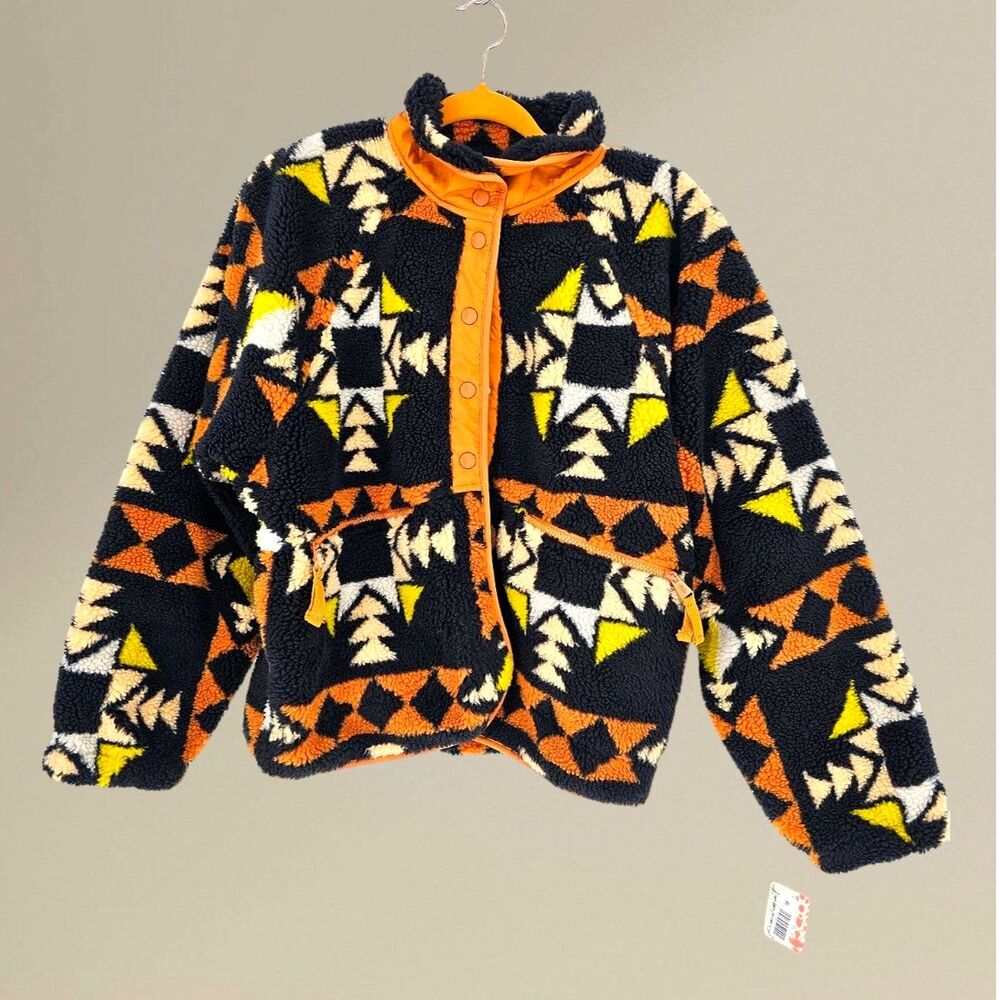 Free People NWT FP Movement Fleece Rocky Ridge Jacket in Night Sky XS